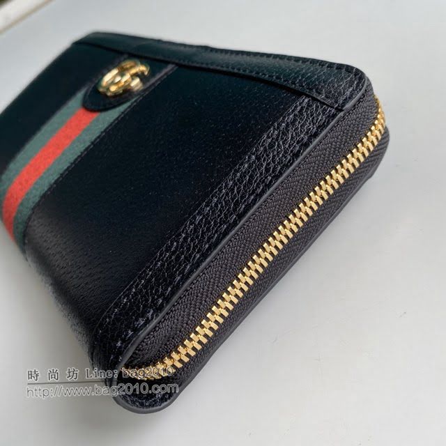 Gucci原厂皮包包 古驰男女拉链款织带GG长钱包 Gucci长夹 523154  gdj1518